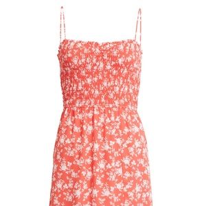 Row A Sleeveless Smocked Midi Dress